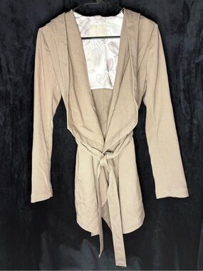 Soia & Kyo Cream Wrap Tie-Front Robe Cardigan